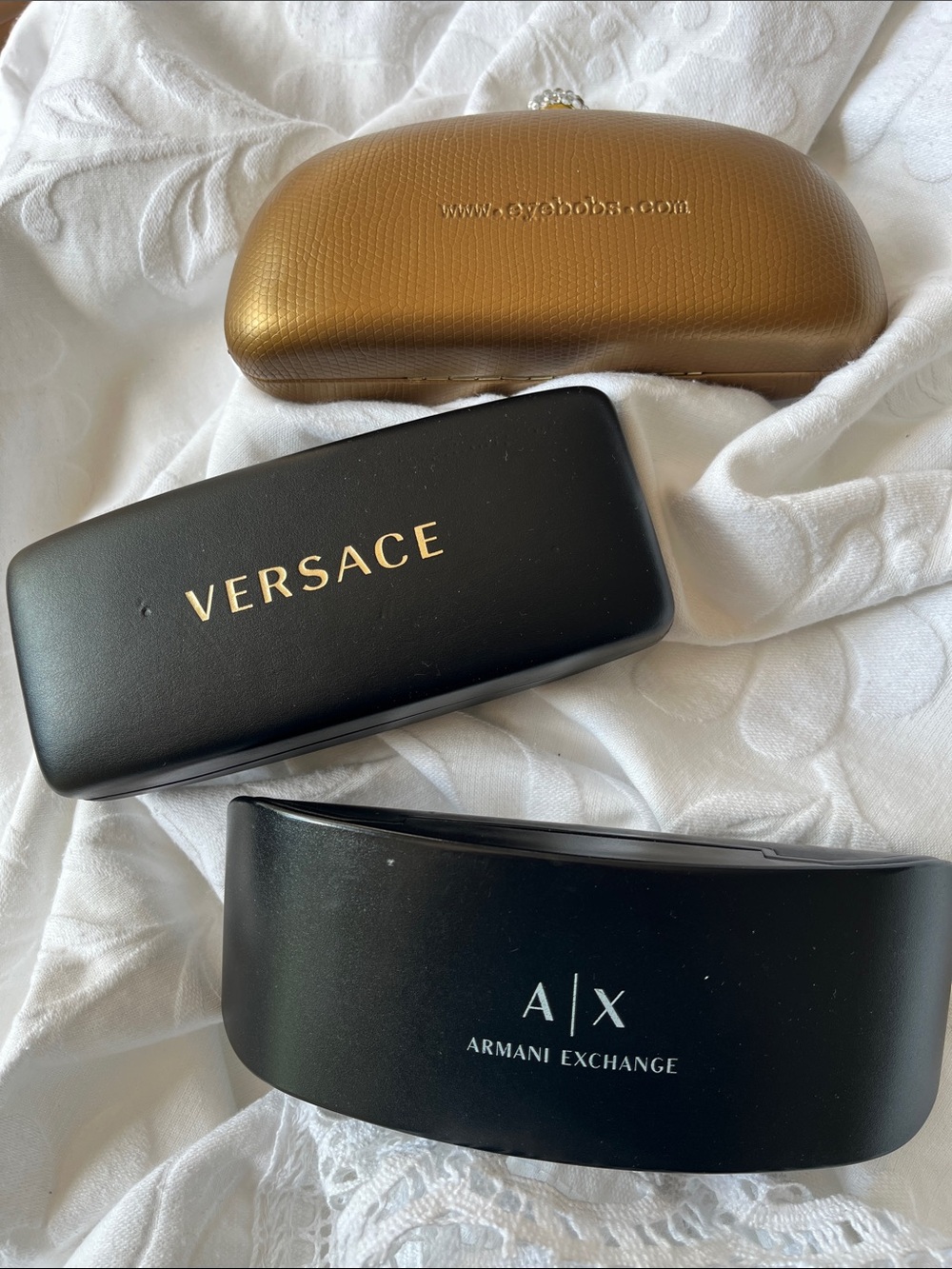 Versace + Armani Exchange + Eyebobs Eyewear Cases